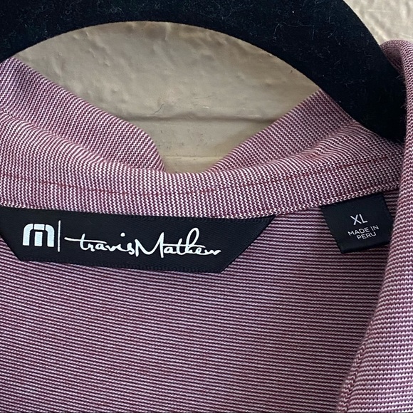 Travis Mathew Polo Shirt Mens XL Short Sleeve Collared Pima Cotton Golf Maroon - Picture 4 of 8